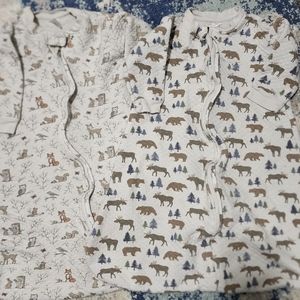 Woodland boys quilted sleepsacks